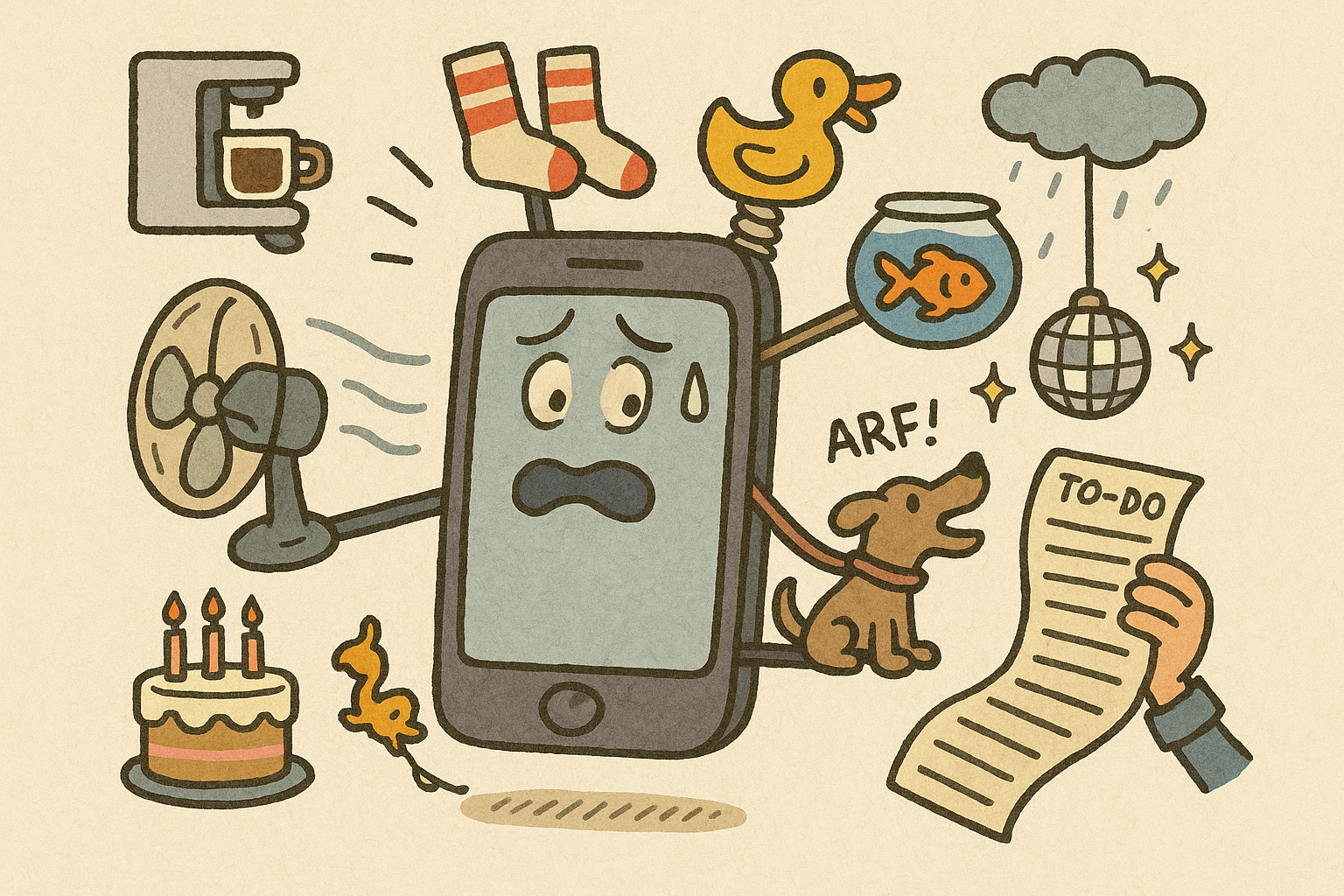 Smartphone illustrating tech convergence